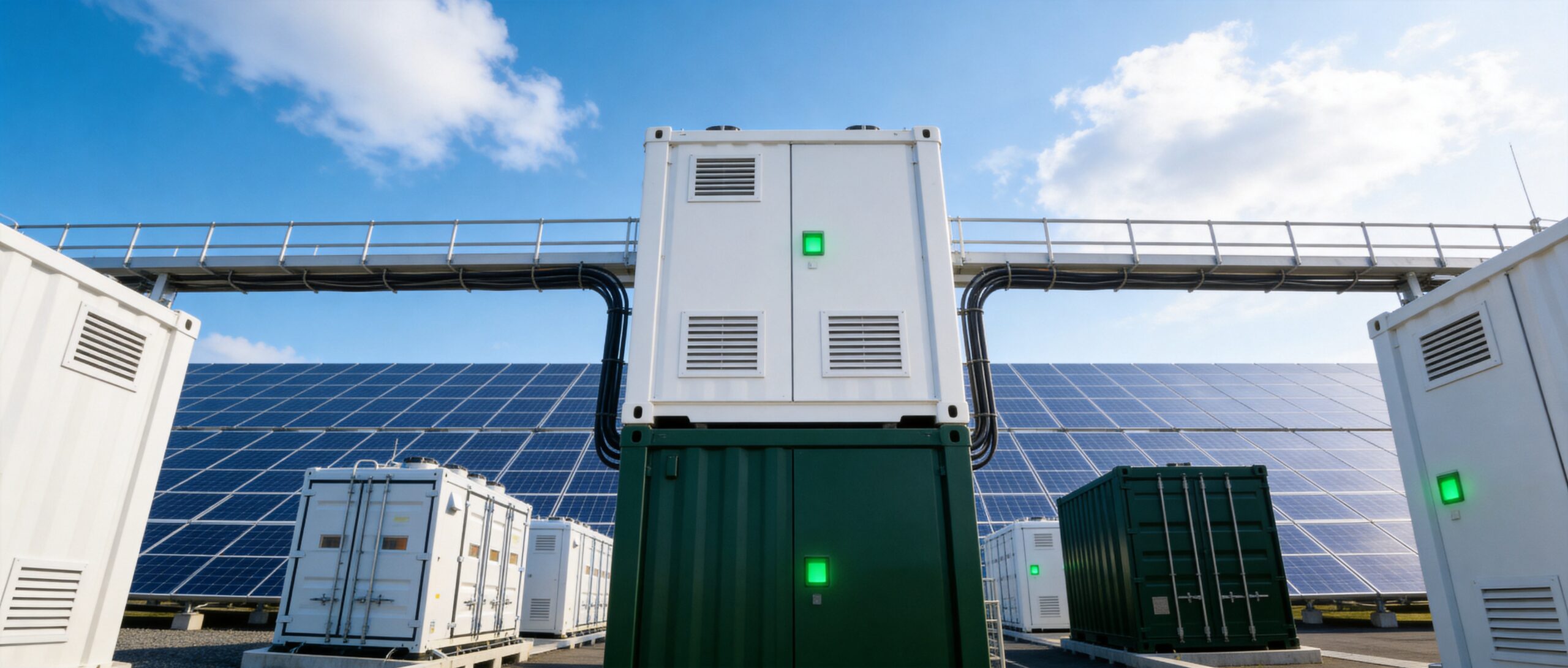 日本の太陽光発電所と蓄電池施設